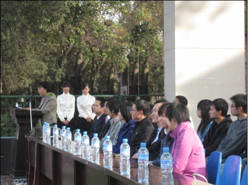 校团委张侠老师讲话